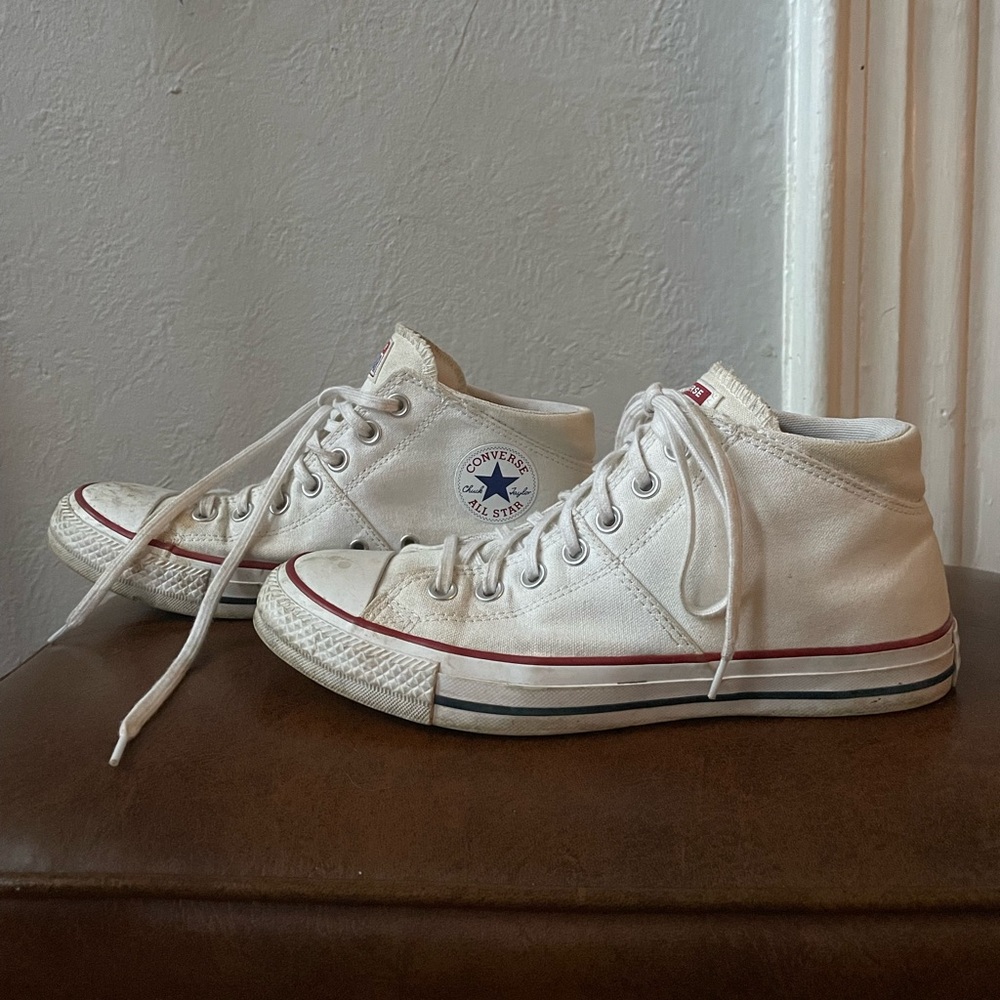 ⭐️ Converse Mid Tops - White - Women’s Size 9.5